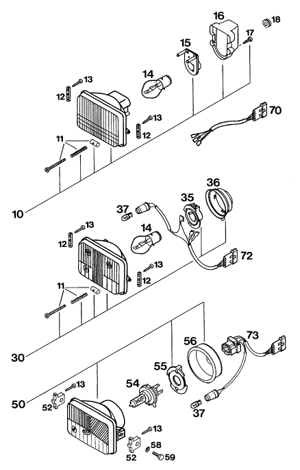 Sprängskiss: Lighting System – KTM 400 DUKE/ 20kW