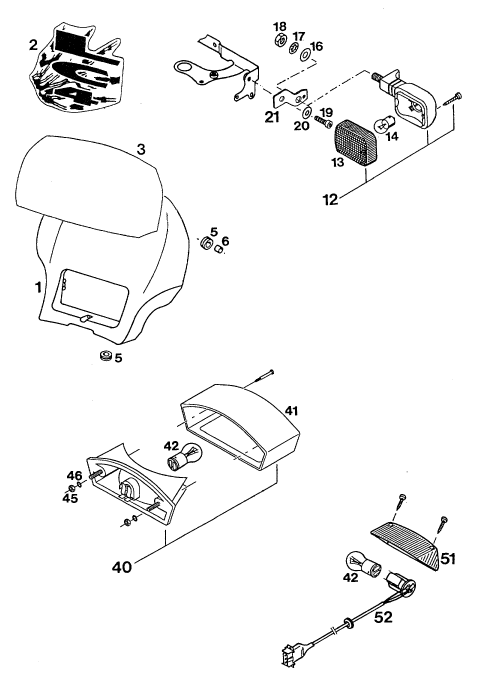 Sprängskiss: Lighting System – KTM 400 DUKE/ 20kW