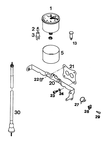 Sprängskiss: Instruments / Lock System – KTM 400 DUKE/ 20kW