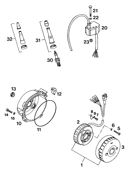 Sprängskiss: Ignition System – KTM 620 RXC-E