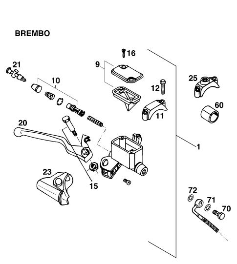 Sprängskiss: Front Brake Control – KTM 620 EGS WP 37KW 20LT VIOL