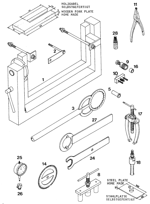 Sprängskiss: Special Tools – KTM 125 E-XC