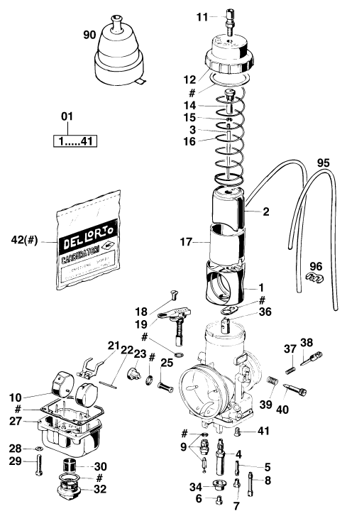 Sprängskiss: Carburetor – KTM 125 EXC M/Ö