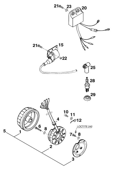 Sprängskiss: Ignition System – KTM 125 EXC M/Ö