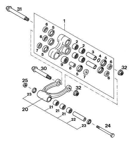 Sprängskiss: Pro Lever Linking – KTM 250 E-XC