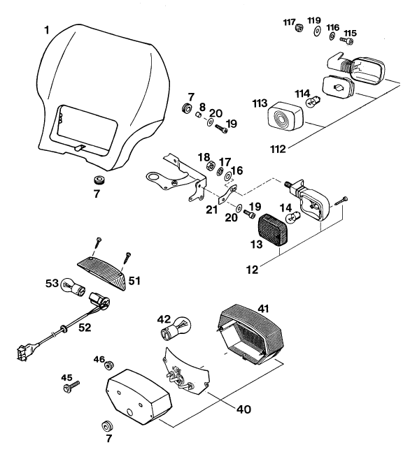 Sprängskiss: Lighting System – KTM 125 E-GS