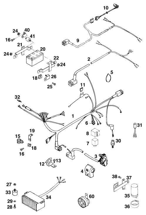 Sprängskiss: Wiring Harness – KTM 250 E-GS WP