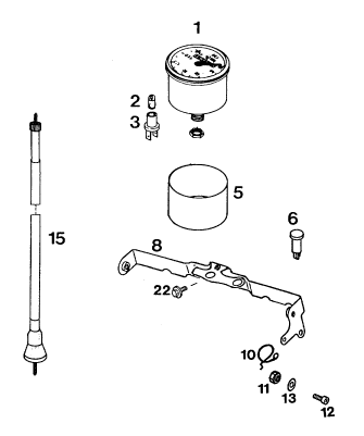 Sprängskiss: Instruments / Lock System – KTM 440 MXC '94