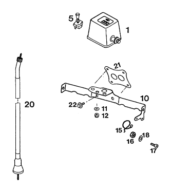 Sprängskiss: Instruments / Lock System – KTM 440 MXC '94