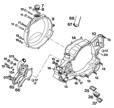 Sprängskiss: Clutch Cover – KTM 300 MXC 1994