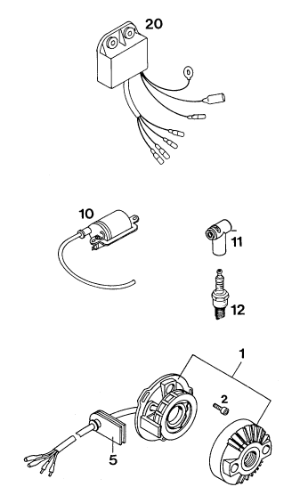 Sprängskiss: Ignition System – KTM 300 MXC 1994