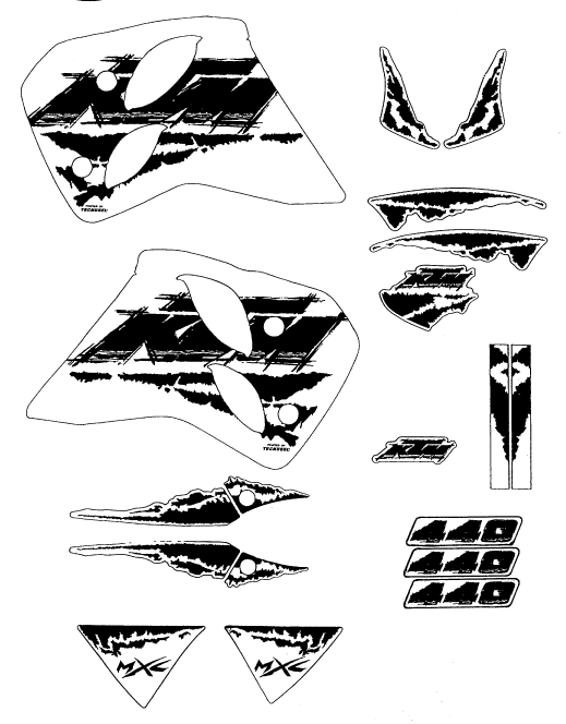 Sprängskiss: Decal – KTM 440 MXC '94