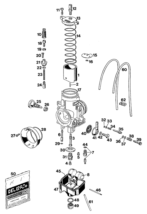Sprängskiss: Carburetor – KTM 620 RXC-E