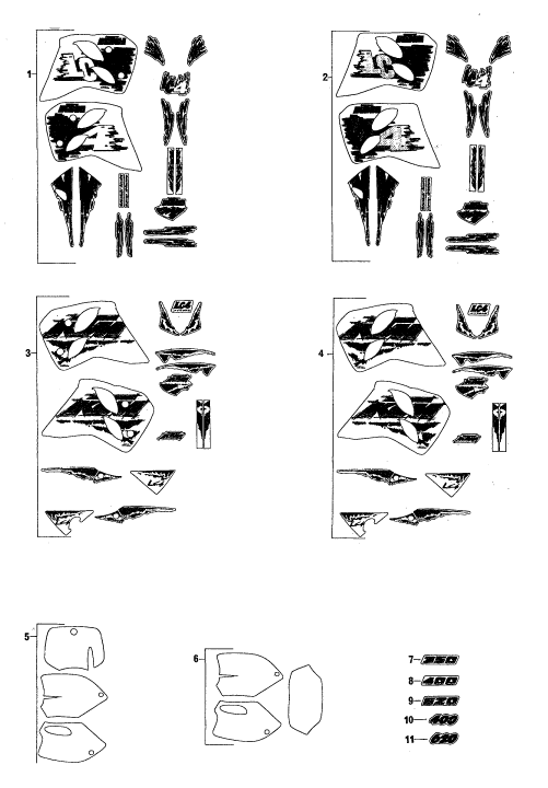 Sprängskiss: Decal – KTM 400 DUKE/ 20kW