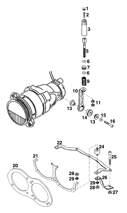 Sprängskiss: Lighting System – KTM 620 DUKE 37KW '94
