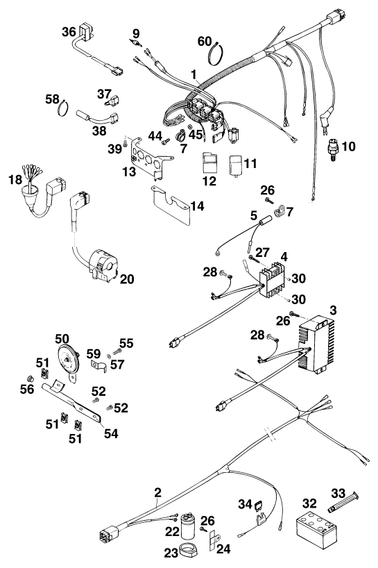 Sprängskiss: Wiring Harness – KTM 400 SUPER-COMP WP/ 14kW