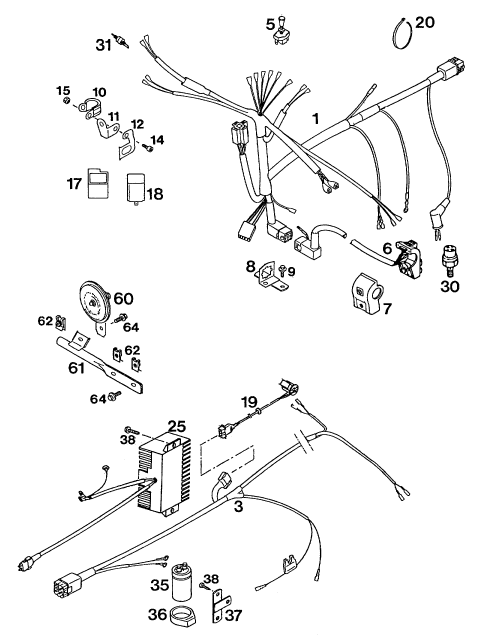 Sprängskiss: Wiring Harness – KTM 400 DUKE/ 20kW