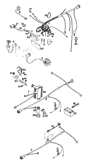 Sprängskiss: Wiring Harness – KTM 400 DUKE/ 20kW