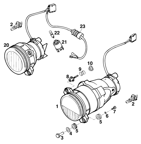 Sprängskiss: Lighting System – KTM 620 DUKE 37KW