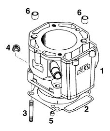 Sprängskiss: Cylinder, Cylinder Head – KTM 400 DUKE/ 20kW