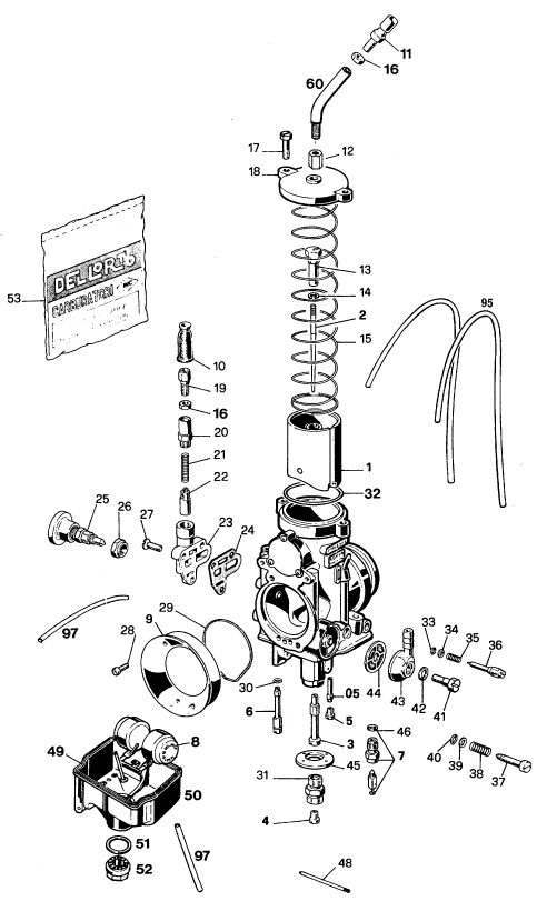Sprängskiss: Carburetor – KTM 620 RXC-E