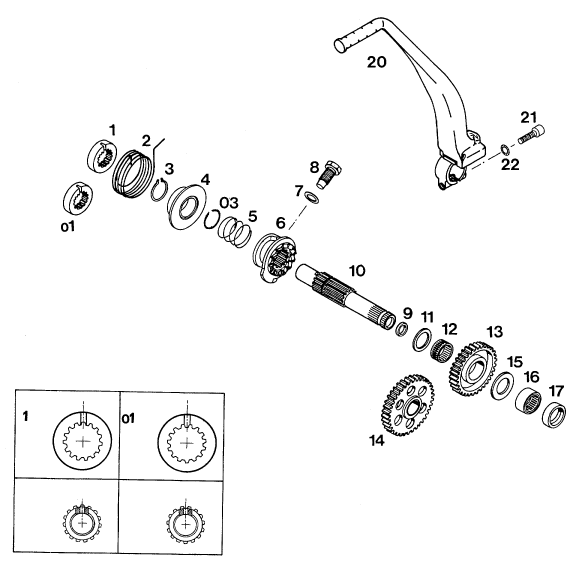 Sprängskiss: Kick Starter – KTM 620 RXC-E