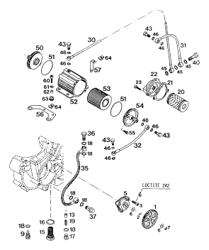 Sprängskiss: Lubricating System – KTM 620 RXC-E
