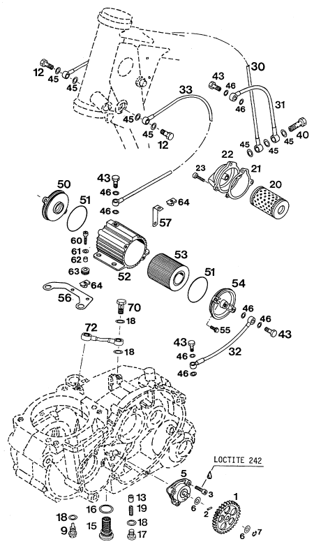 Sprängskiss: Lubricating System – KTM 620 RXC-E
