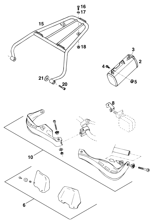 Sprängskiss: Accessories – KTM 125 E-GS WP