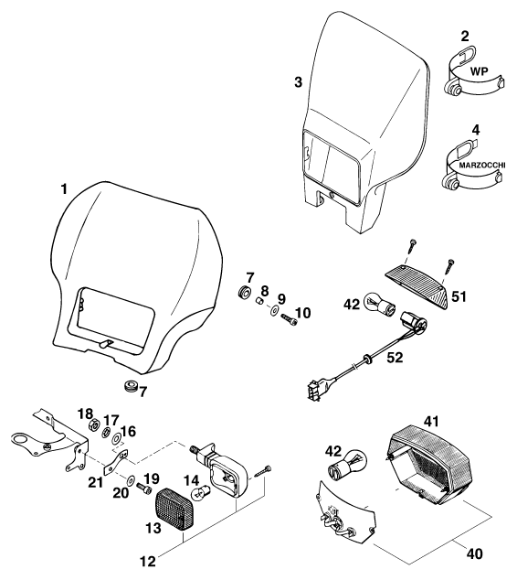Sprängskiss: Lighting System – KTM 125 E-GS WP