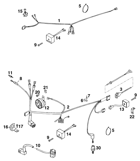 Sprängskiss: Wiring Harness – KTM 250 EXC M/Ö 13lt