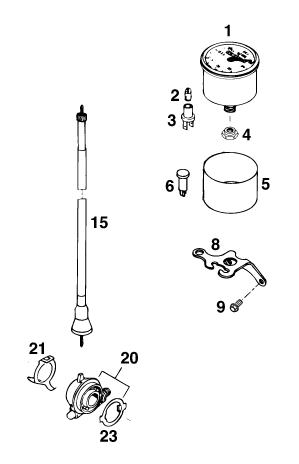 Sprängskiss: Instruments / Lock System – KTM 125 E-GS WP