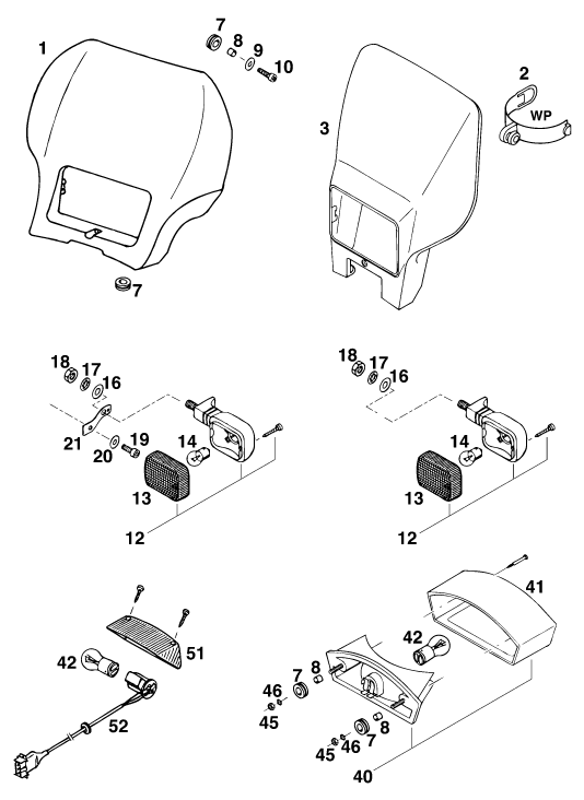 Sprängskiss: Lighting System – KTM 400 SUPER-COMP WP/ 14kW