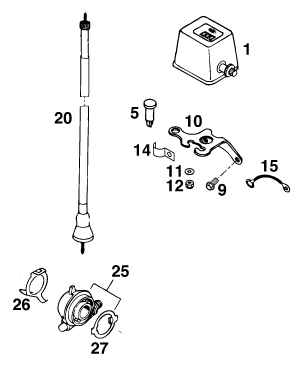 Sprängskiss: Instruments / Lock System – KTM 400 SUP-COMP WP 14KW