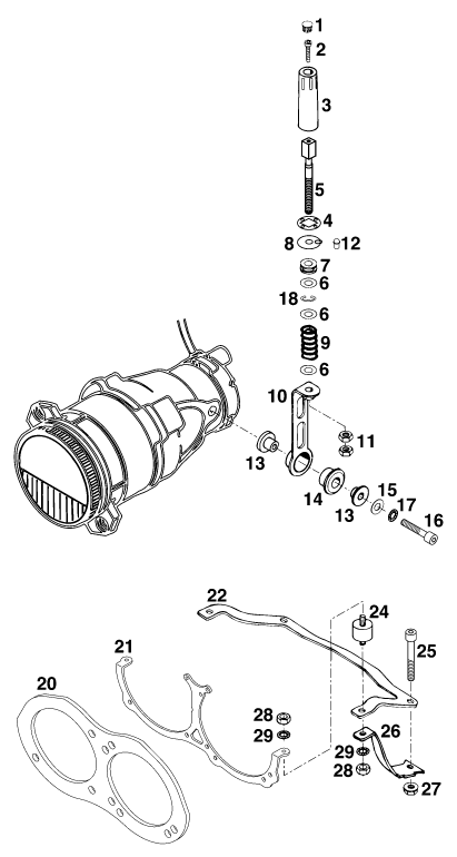 Sprängskiss: Lighting System – KTM 620 DUKE 37KW