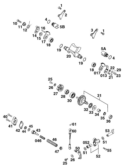 Sprängskiss: Exhaust Control – KTM 250 EXC M/Ö 13lt