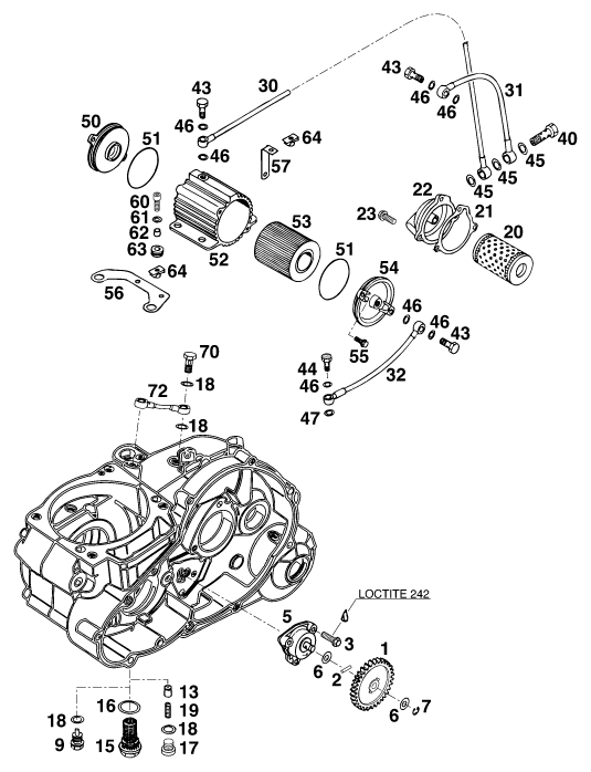 Sprängskiss: Lubricating System – KTM 620 EGS WP 37KW 20LT VIOL