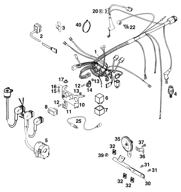 Sprängskiss: Wiring Harness – KTM 620 DUKE 37KW