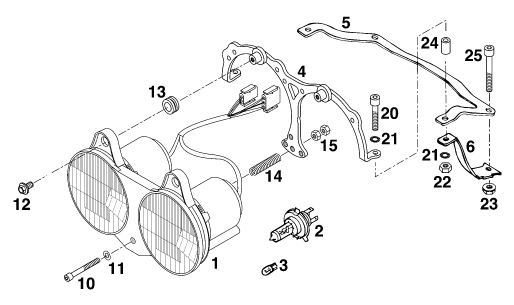 Sprängskiss: Lighting System – KTM 620 DUKE 37KW
