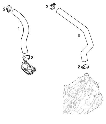 Sprängskiss: Engine Vent – KTM 620 EGS-E 35KW 11LT BLAU