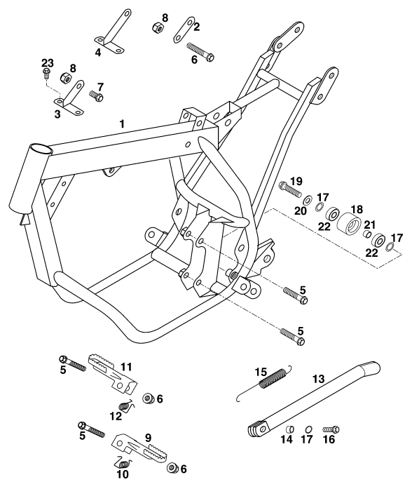 Sprängskiss: Frame – KTM 50 MINI ADVENTURE