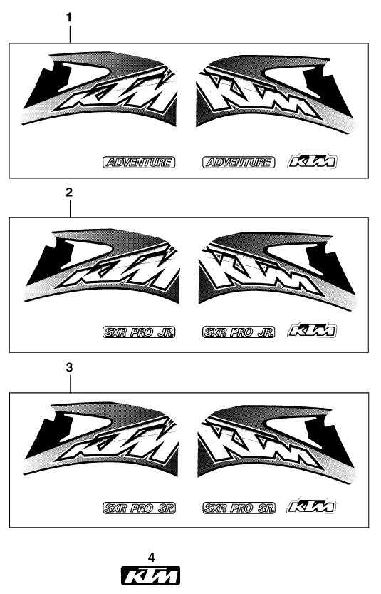 Sprängskiss: Decal – KTM 50 MINI ADVENTURE