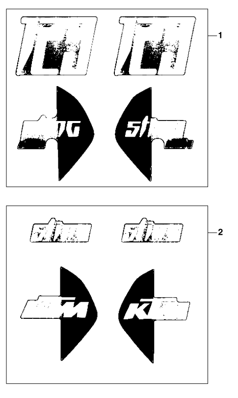 Sprängskiss: Decal – KTM 125 STING/100 '97