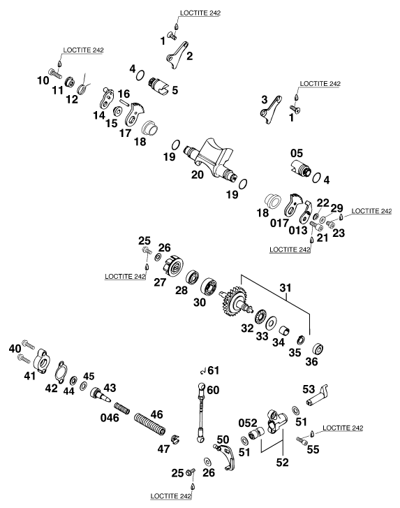 Sprängskiss: Exhaust Control – KTM 250 EXC M/Ö 13LT