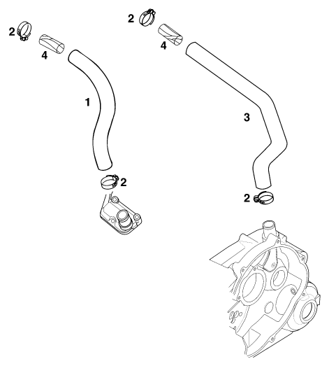 Sprängskiss: Engine Vent – KTM 640 DUKE II,lime