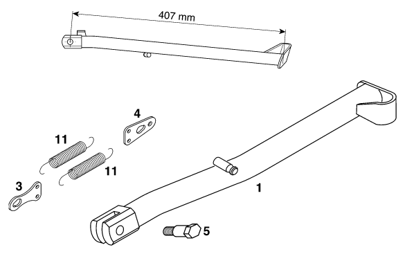 Sprängskiss: Side / Center Stand – KTM 620 EGS-E ADVENTURE