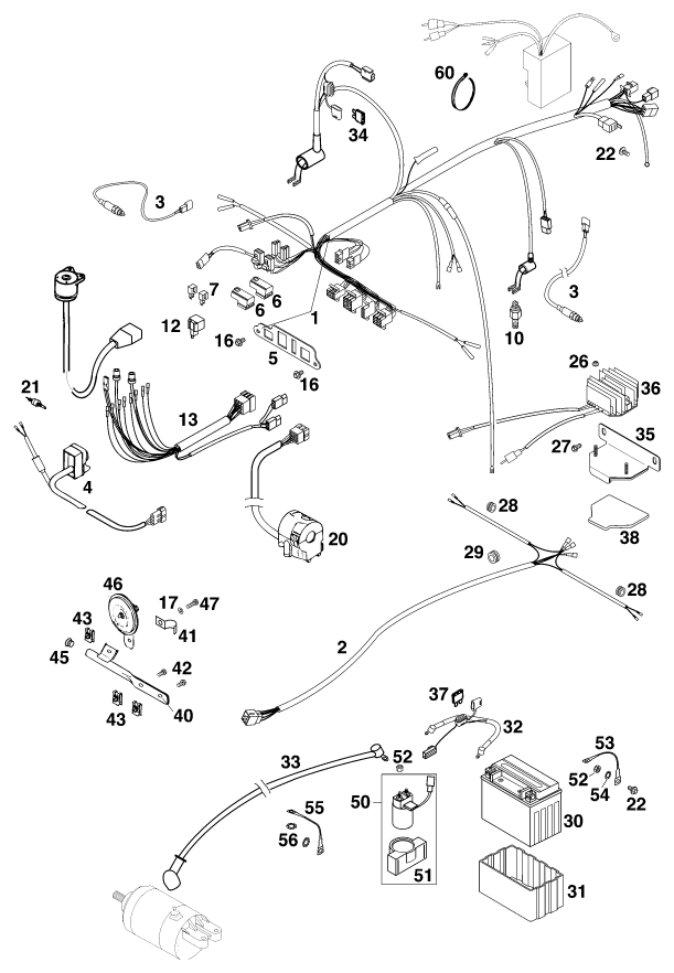 Sprängskiss: Wiring Harness – KTM 620 EGS-E ADVENTURE