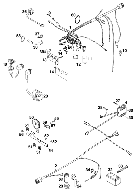 Sprängskiss: Wiring Harness – KTM 620 COMPETITION LIMITED 20kW