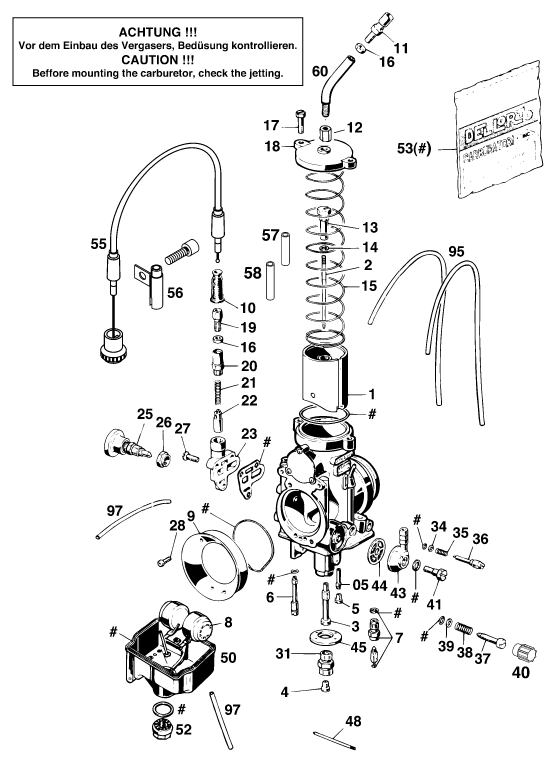 Sprängskiss: Carburetor – KTM 620 COMPETITION LIMITED 20kW