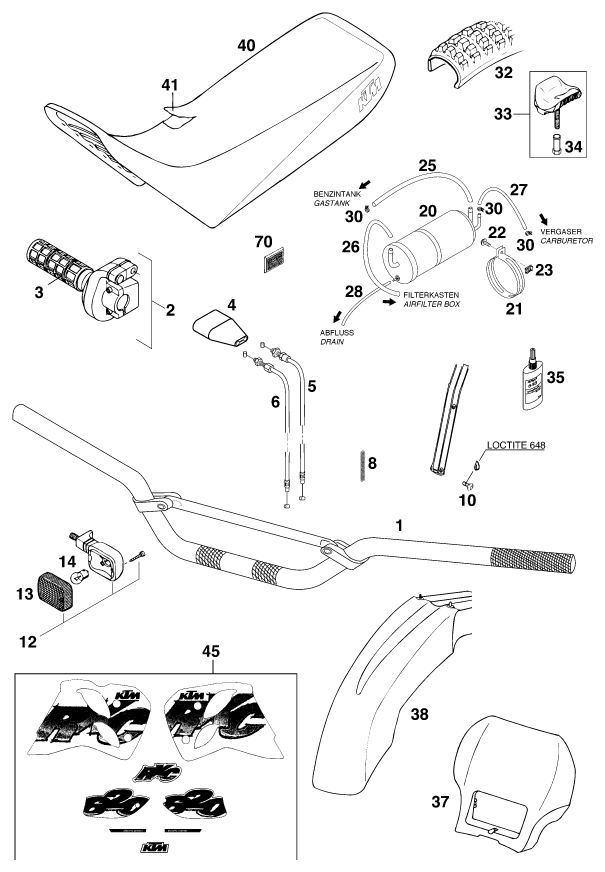 Sprängskiss: Accessories – KTM 620 ENDURO LIMITED